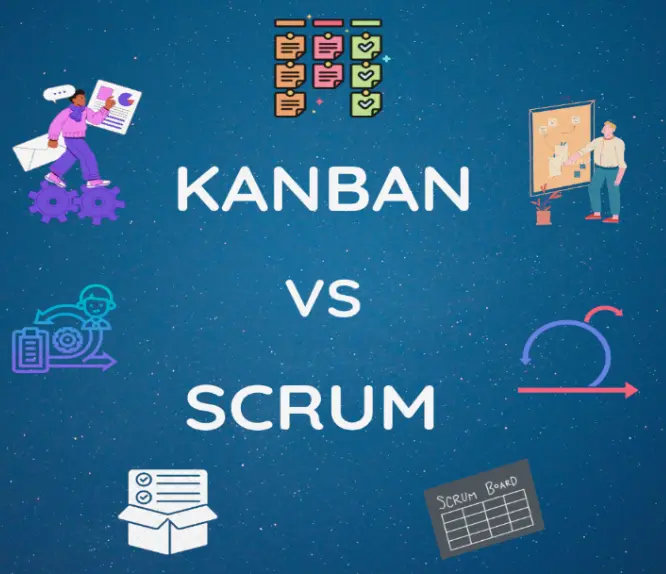 PMI-certified professional comparing Agile methodologies Kanban and Scrum for effective project management practices.