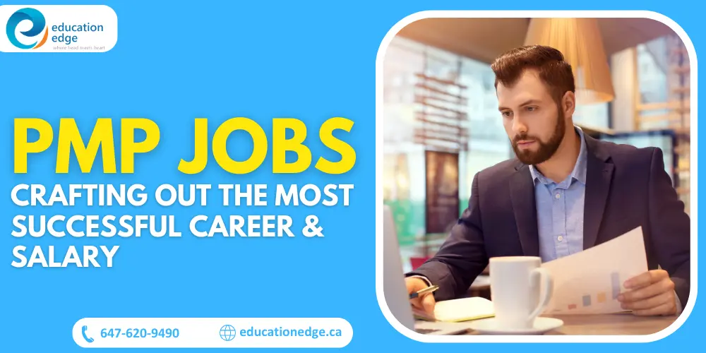 A professional in a suit reviewing charts while considering PMP job opportunities and career advancement, highlighting the potential salary benefits of PMP certification