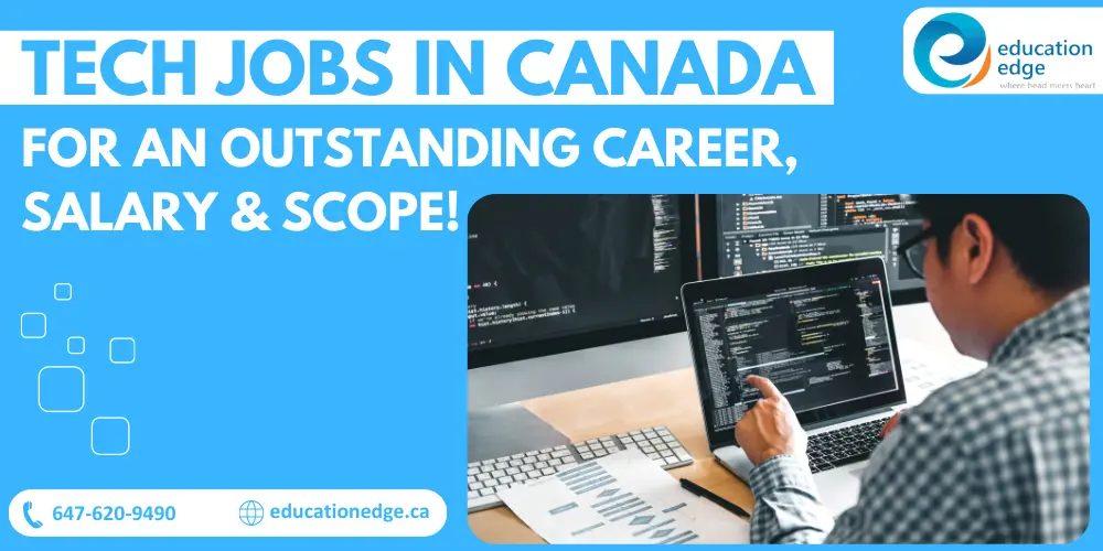 A software developer in Canada working on code, illustrating the opportunities for outstanding tech careers, salaries, and scope in the Canadian tech industry.
