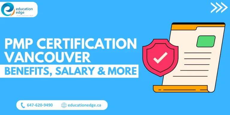 PMP Certification in Vancouver: Learn about the benefits, salary expectations, and how to get certified. Image features the PMP certification logo and Vancouver skyline.