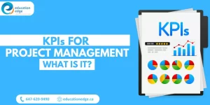 Key Performance Indicators (KPIs) for project management, showing charts and graphs representing metrics.