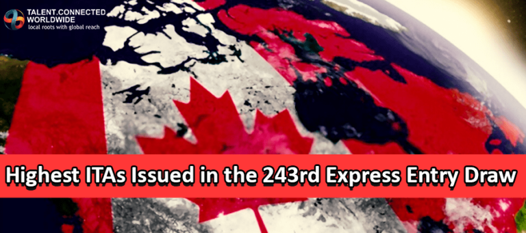 Highest ITAs Issued in the 243rd Express Entry Draw_